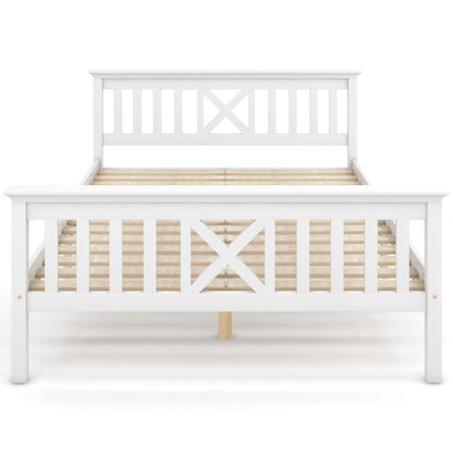 Tweepersoonsbed – Bedframe – Opbergbed – Slaapbank – Ledikant – Massief Dennehout – Vintage Design – 140x200 cm