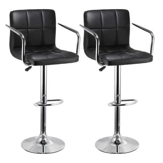 Barkrukken – Barstoelen – Krukken – Barstoelen Met Leuning – Barkruk Set 2 – Verstelbare Zithoogte – 360 Graden Draaibaar