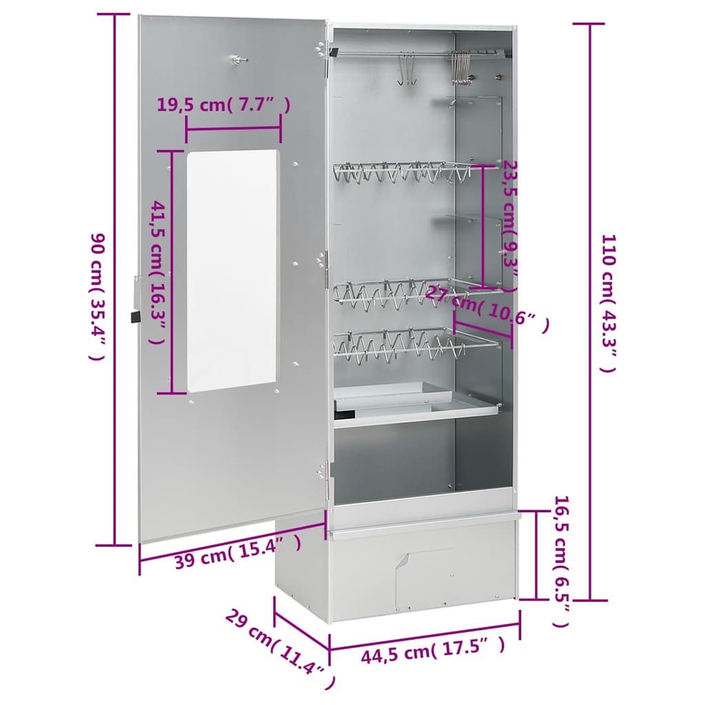 Coldsmoker – Koud Rookgenerator – Smokerbox – Rookbox – Rookgenerator – Gecoat Staal – Inclusief Thermometer