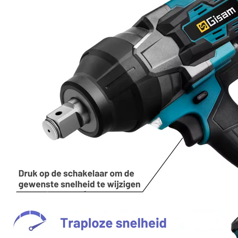 Impact Wrench - Electric Impact Wrench - Battery Impact Wrench - Impact Driver - 3100N.M High Torque Brushless - No 18V Battery No Plug