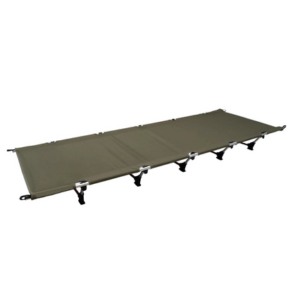 Opvouwbaar Campingbed met Draagtas – Inklapbaar Veldbed & Ligbed – 190x65x15 cm – Lichtgewicht Kampeerbed – Stevig Klapbed – Legergroen – Voor Outdoor & Vakantie