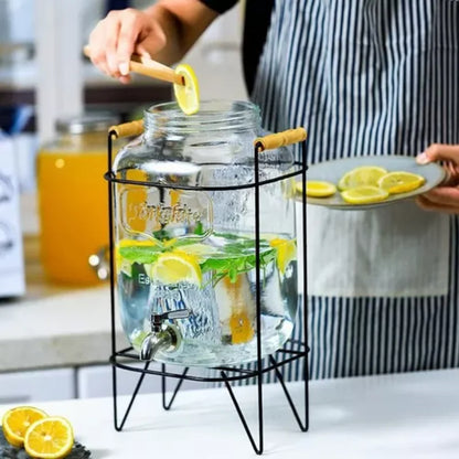 Dispenser - Beverage dispenser - Glass beverage dispenser - 8L - Transparent White