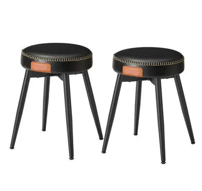 Barkruk - Barstoel - Kleine stoel - Kruk - 48 cm x 48 cm x 48,2 cm - Zwart - QUORE