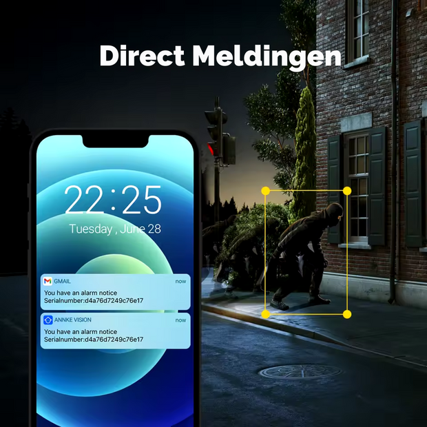 Security Camera System - 4K Ultra HD - 8MP Camera - Two-way Audio - Outdoor - Surveillance Camera - AI Human Detection - Security Camera - 4 Pieces - White