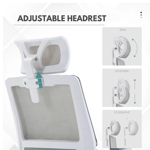 Ergonomische Bureaustoel - Bureaustoelen - Voor Volwassenen - Kantoorstoel - Verstelbare Bureaustoel  - Bureau Stoel Gaming - Verstelbaar - Draaibaar - Mesh-stof - Gamestoel - 58X61X102-119 Cm.