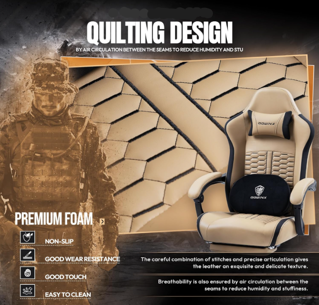 Ergonomische Bureaustoel – Kantoorstoel – Computestoel – Draaistoel – Relaxstoel – 360° Draaibaar – Verstelbare Hoogte Met Voetensteun – Zwart Synthetisch Leder