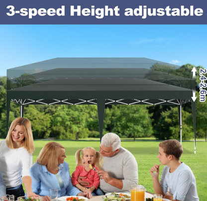 Partytent – Vouwtent – Tuinpaviljoen – Feesttent – Tuintent – 3x6 Meter – Verstelbare Hoogte – Waterdicht Oxford Polyester