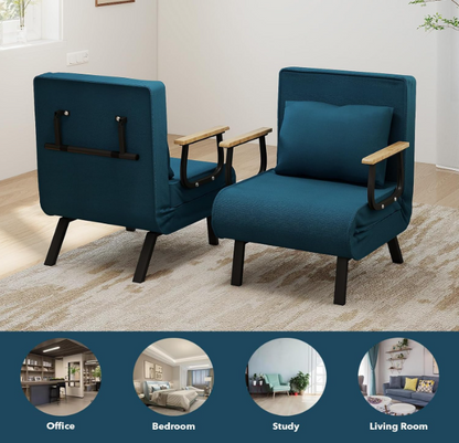 Loungebedstoel – Loungestoel – Relaxstoel – Fauteuil – Zitfauteuil – Verstelbaar – Dikke Sponsvulling – Zwart