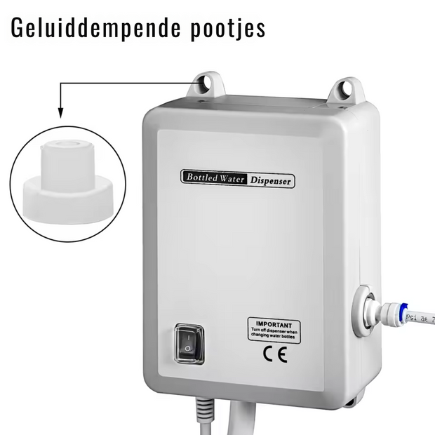 Vevor - Bottled Water Pump - With PE Pipe - 1 Gal/Min - 40 PSI - For Coffee, Tea Machine, Water Dispenser &amp; Refrigerator Ice Maker - White