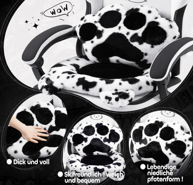 Ergonomische Gamingstoel – Bureaustoel – Gamestoel – Werkstoel – Kantoorstoel – Met Verstelbare Voetensteun – Sofa-Grade Bagged Spring Kussen – Max. Belastbaar 158,76 KG – Wit