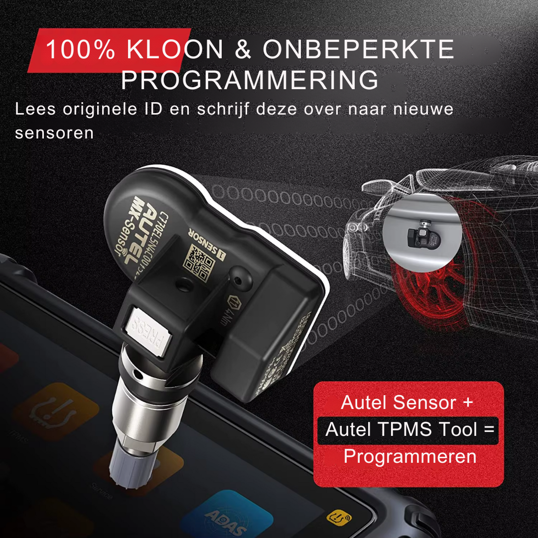 Autel - Bandenspanningsmeter - Bandenspanningsmeter - Drukmeter - Rubber - Bandenreparatiegereedschap - Scannerprogrammering - QUORE
