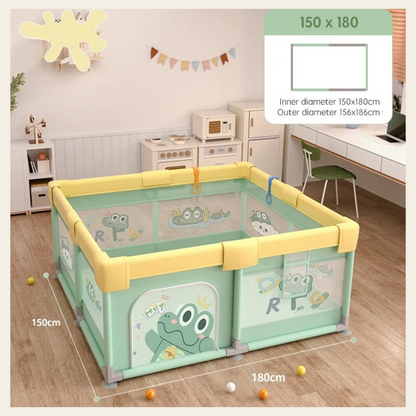 Babybox – Grote Speelbox 150x180 cm voor Binnen en Buiten – Kinderbox met Kruipluik – Veilige en Duurzame Speelruimte met Krokodilontwerp