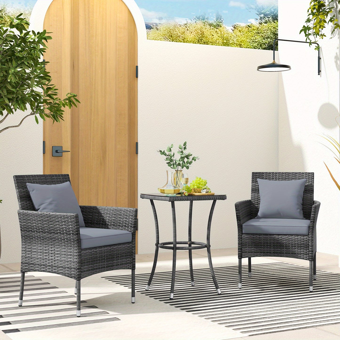 Tuinmeubelen – Loungeset – Balkonset – Tuinset – Buitenset – Weerbestendig PE-rattan – Inclusief Afneembare Kussens
