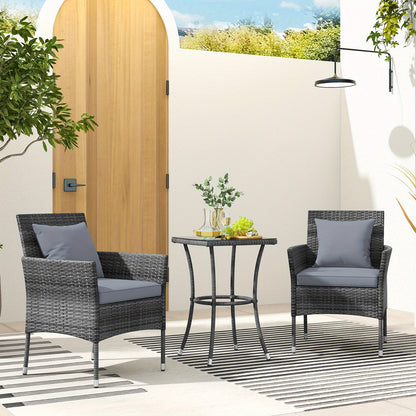 Tuinmeubelen – Loungeset – Balkonset – Tuinset – Buitenset – Weerbestendig PE-rattan – Inclusief Afneembare Kussens