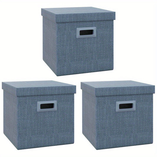 Opbergbox – Opbergdoos – Opbergcontainer – Organizer – Stapelbare Box – Opvouwbaar – 30 x 30 x 29 cm – Duurzaam kunststof – Blauw