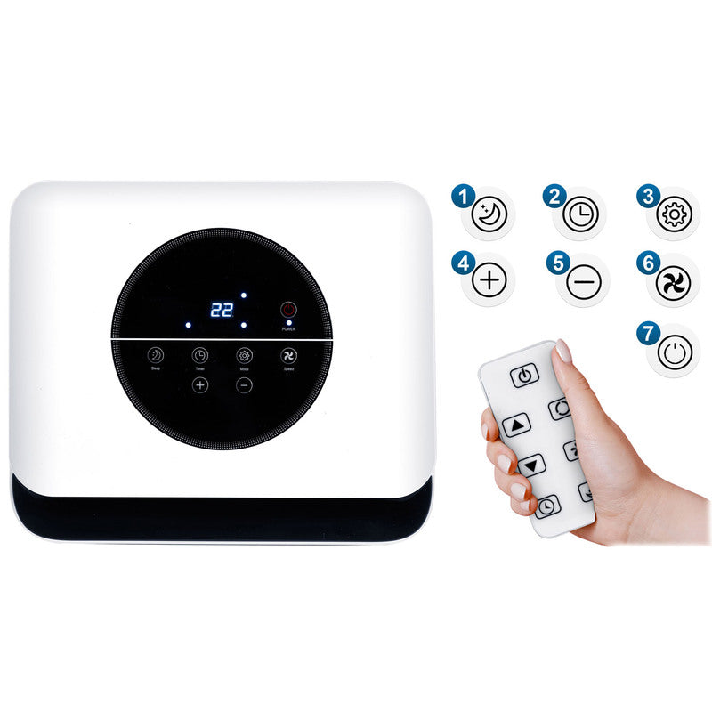 Mobiele Airconditioner – Mobiele Koeler – Mobiele Ventilator – 5-in-1 Airco – Verwijderbare Ontvochtiger – 10.000 BTU – Stil en Energiezuinig – Smart App Bediening