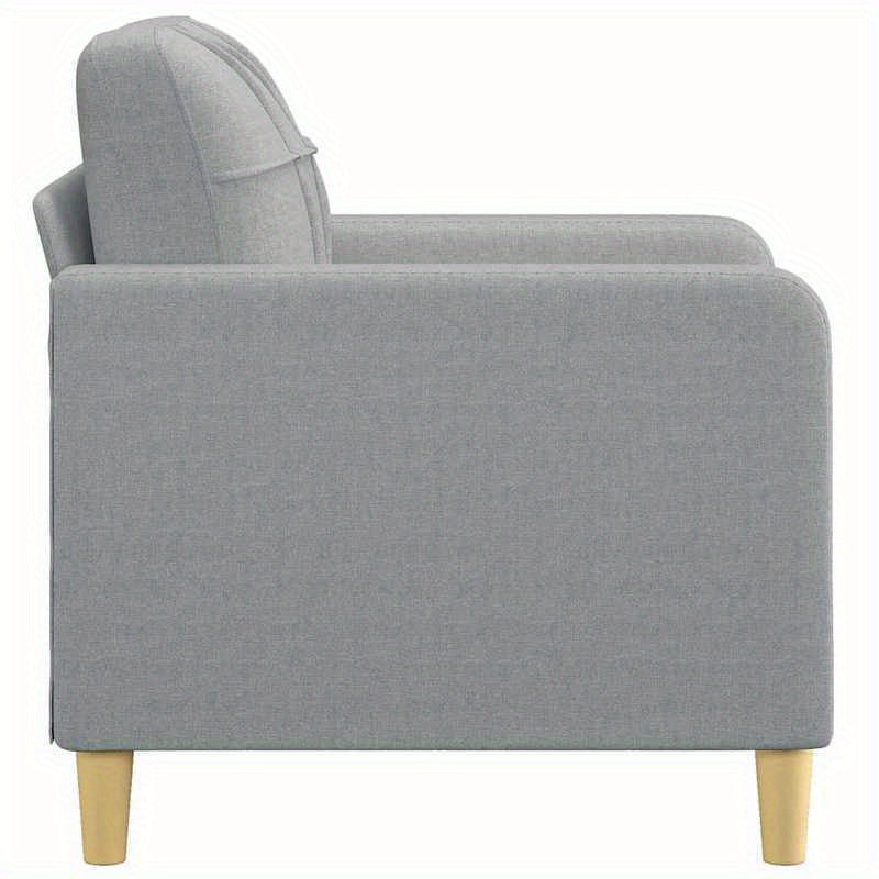 Fauteuil – Leunstoel – Zitzak – Relaxstoel – Lichtgrijs – Compact 60 cm – Stevig Hardhouten Frame