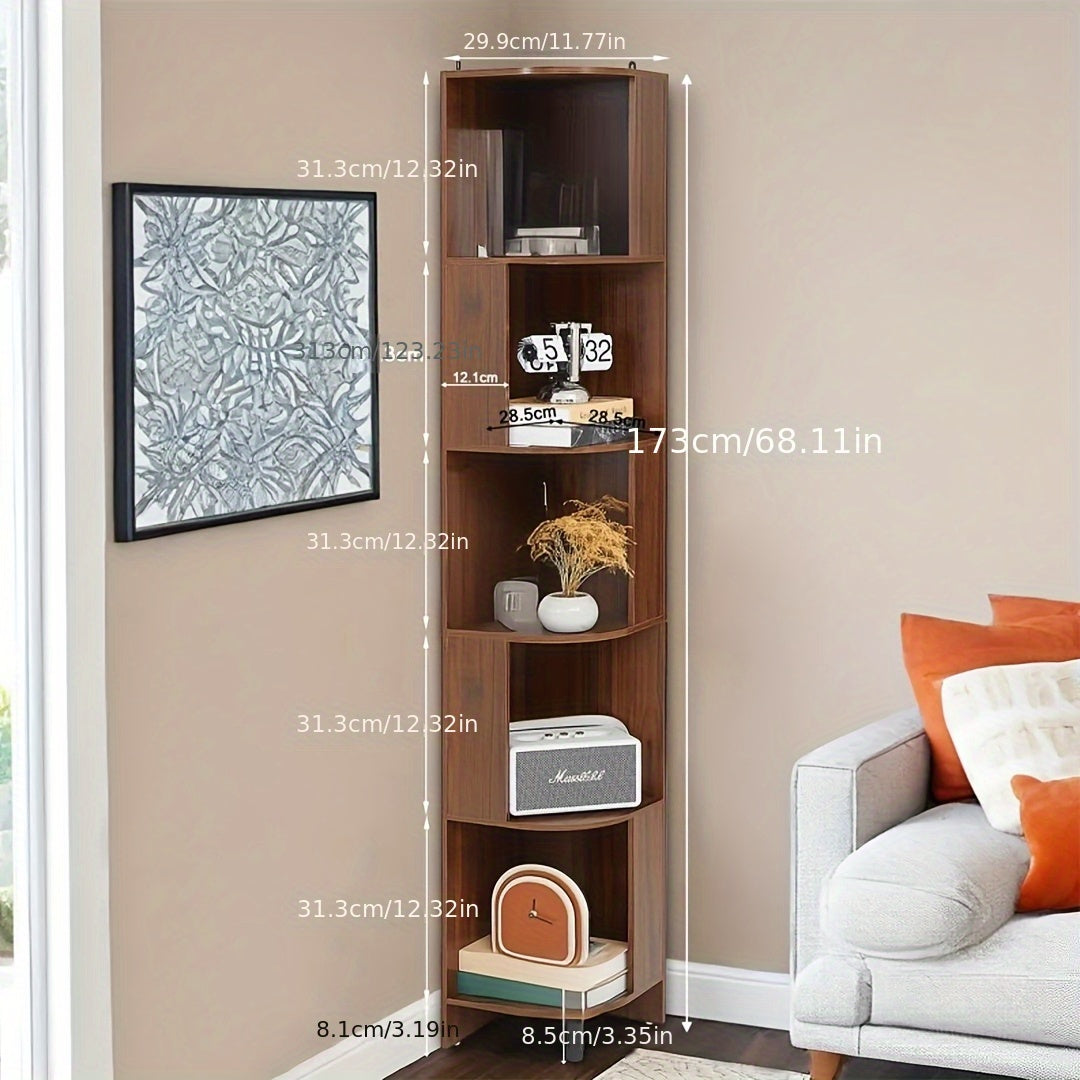 Kast – Opbergkast – Dressoir – Kledingkast – Boekenkast – Bruin – Golvende Deuren – 120x35x80 cm – Verstelbare Planken – Zonder Handvatten