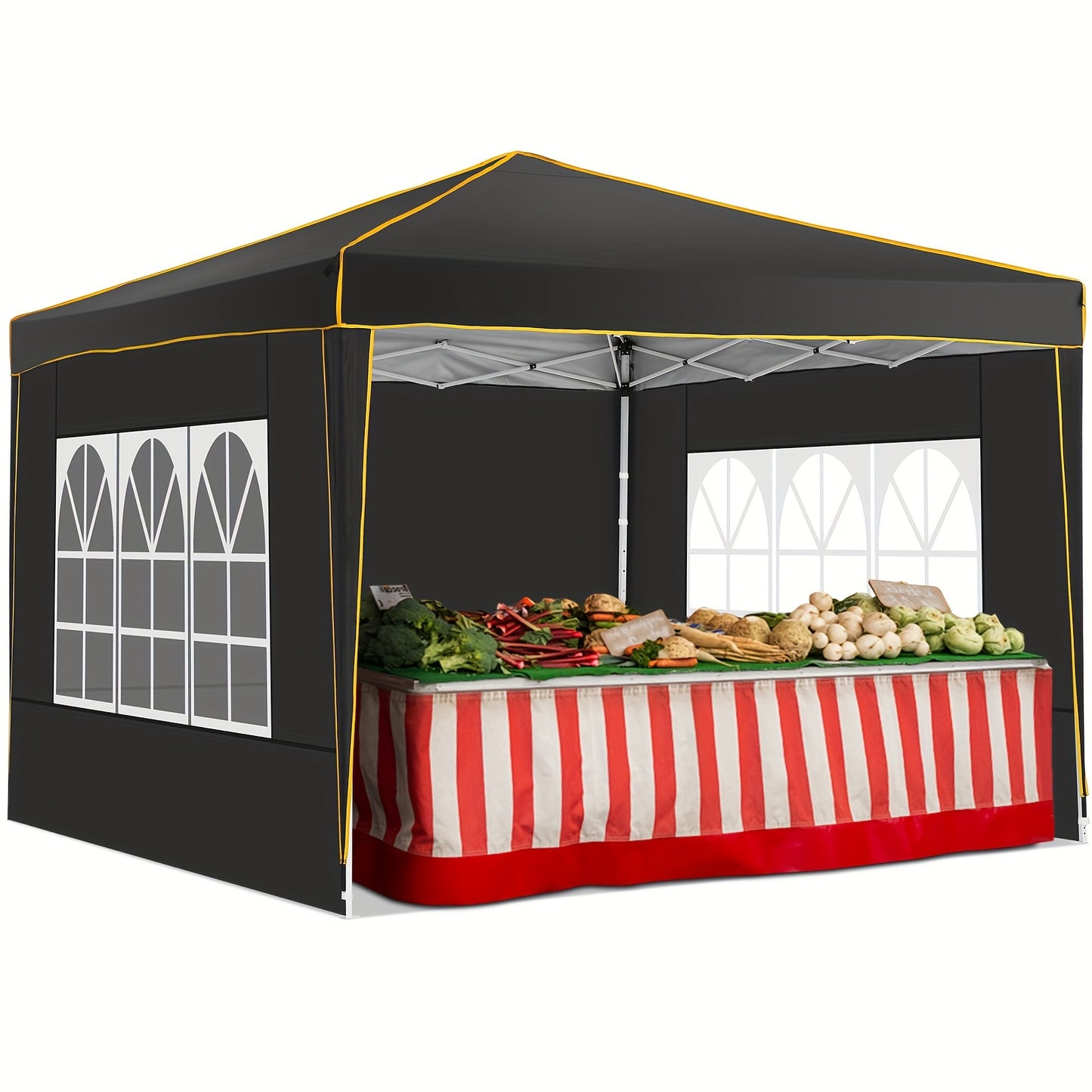 Partytent 3x3m – Buiten Tent – Vouwtent – Paviljoen – Markttent – Windbestendig Frame – Waterafstotend Polyester