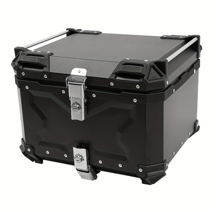 Motorbox – Motorkoffer – Topkoffer – Bagagekoffer – Tail Box – 55 Liter Aluminium – Stevig en Waterdicht – Inclusief Slot en Afneembare Strap