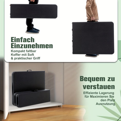 Opvouwbare Tuinset – Buffettafel – Bierbank – Campingtafel – Picknicktafel – Ruimte voor 8 Personen – Weerbestendig Kunststof Met Stalen Frame
