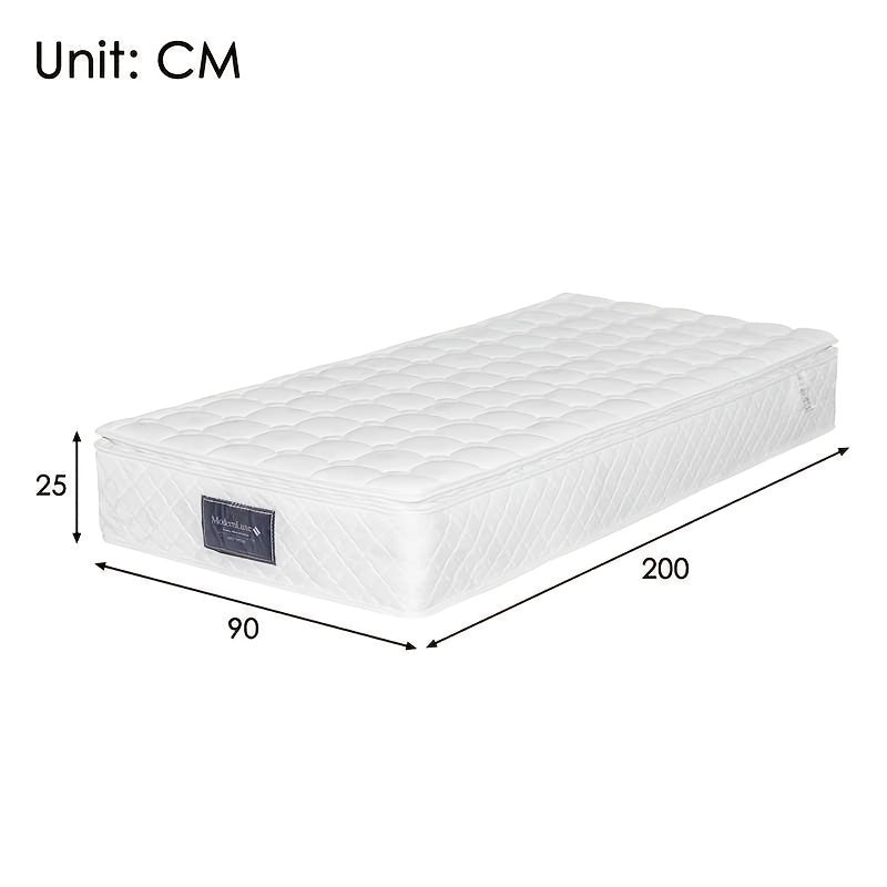 Matras – Pocketveringmatras – Koudschuimmatras – Tweepersoonsmatras – Logeermatras – 7-Zones Pocketvering – H3 Medium Stevig – 25 cm Hoog – 90x200 cm