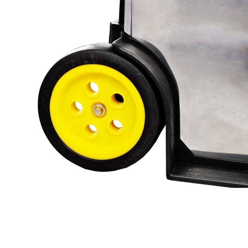 Gereedschapswagen – Werkplaatswagen – Gereedschapstrolley – Werkbank Trolley – Gereedschapskast – Mobiel met 4 Wielen – Stevig RVS & Kunststof – Afsluitbare Lades 56,5x35x77-92 cm