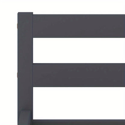 Bedframe – Massief Houten Bed – Houten Ledikant – Kiep Bed – Slaapkamer Bed – Grijs Kieferhout – 160x200 cm – Duurzaam Massief Hout