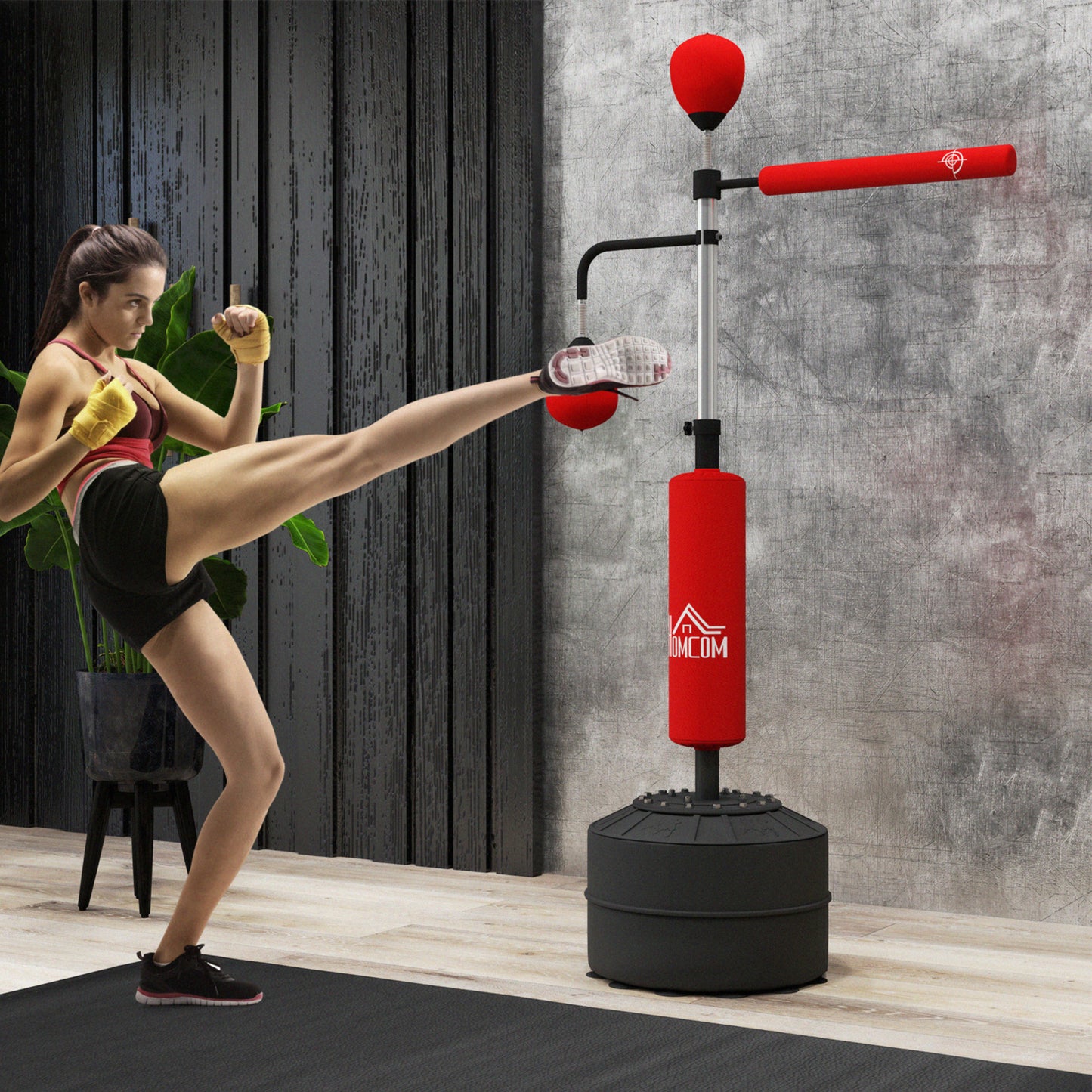 Vrijstaande Bokszak – Bokszakstandaard – Speedball – Trainingszak – Punching Bag – Verstelbare Hoogte 160-230 cm – Stevige Basis Met Zandvulling