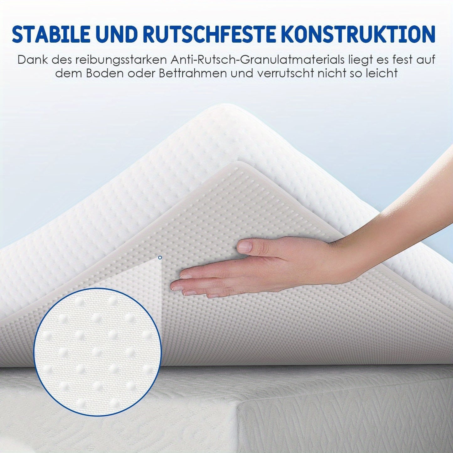 Matras Topper – Matrasverhoger – Matrasbeschermer – Slaaptopper – Bedverbeteraar – 140x200 cm – 8 cm Dikte – 7-Zones Ergonomisch – Koudschuim Met Gel Schuim