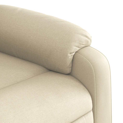 Massagestoel – Relaxstoel – Fauteuil – Massagefauteuil – Verstelbare fauteuil Crème – Handmatig Verstelbaar – Comfortabele Stoffering
