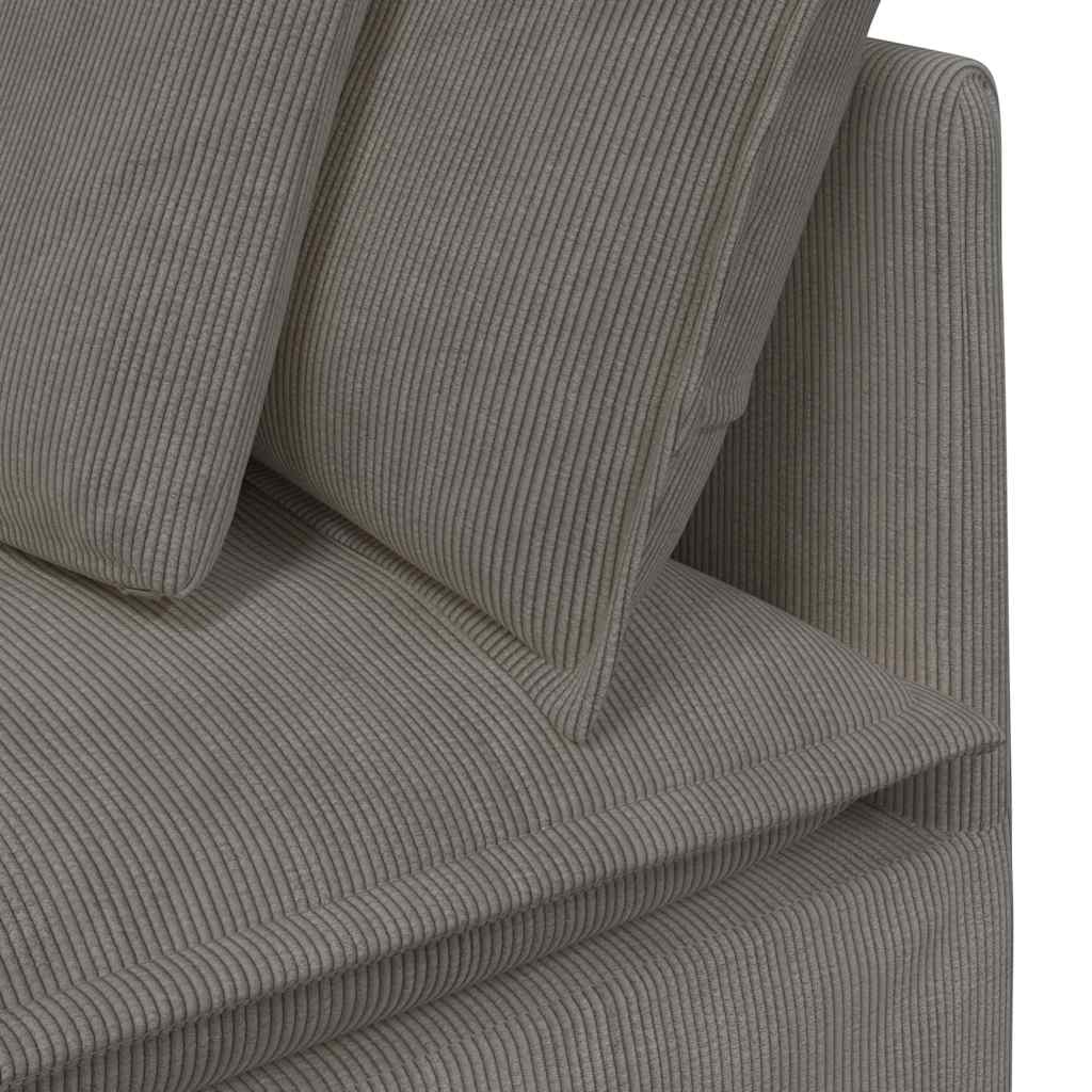 Modulaire Bank – Modulair Sofa – Hoekbank – Zithoek – Loungesofa – Lichtgrijs – Corduroy Stof – Metalen Frame – Zacht Zitcomfort