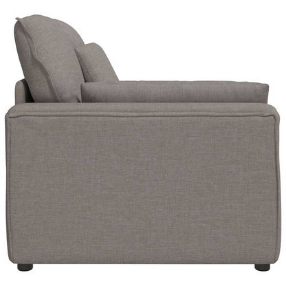 Bankstel – Hoekbank – Slaapbank – 3-Zitsbank – Loveseat – Modulaire Taupe Bank – Corduroy Stof – Comfortabele Kussens – Duurzaam Frame
