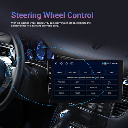 Android Double Din Autoradio – Multimedia Speler – Navigatiesysteem – Carplay Radio – Auto Stereo Met AHD Achteruitrijcamera en Microfoon – 9 Inch Touchscreen – 4GB RAM 64GB Opslag
