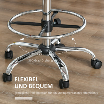Draaifauteuil – Stoel – Fauteuil – Armstoel – Zithoekstoel – Donkergrijs – 5-weg Verstelbare Rugleuning – 360 Graden Draaibaar