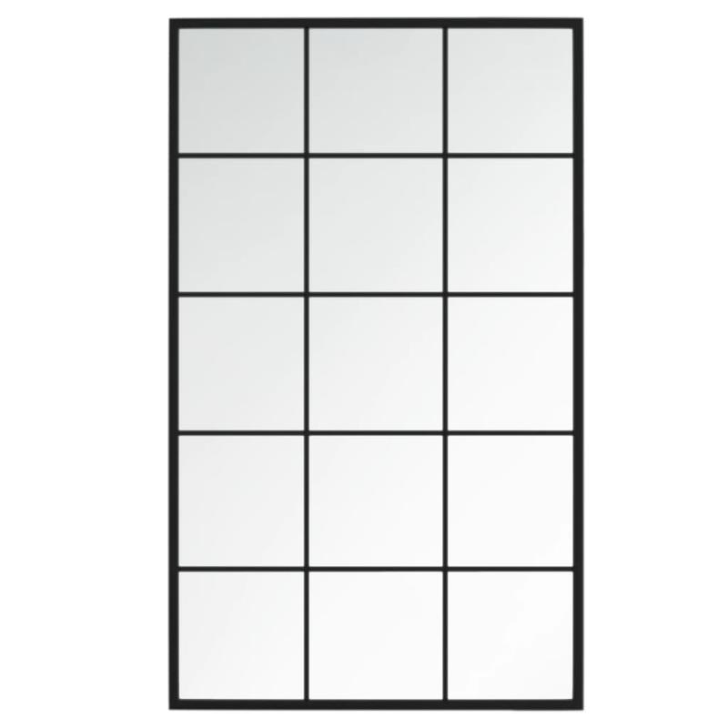 Black Wall Mirror 100X60 Cm • Black Metal Frame • Minimalist Design • Lightweight