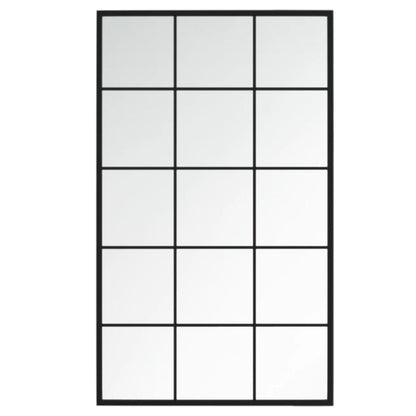 Black Wall Mirror 100X60 Cm • Black Metal Frame • Minimalist Design • Lightweight
