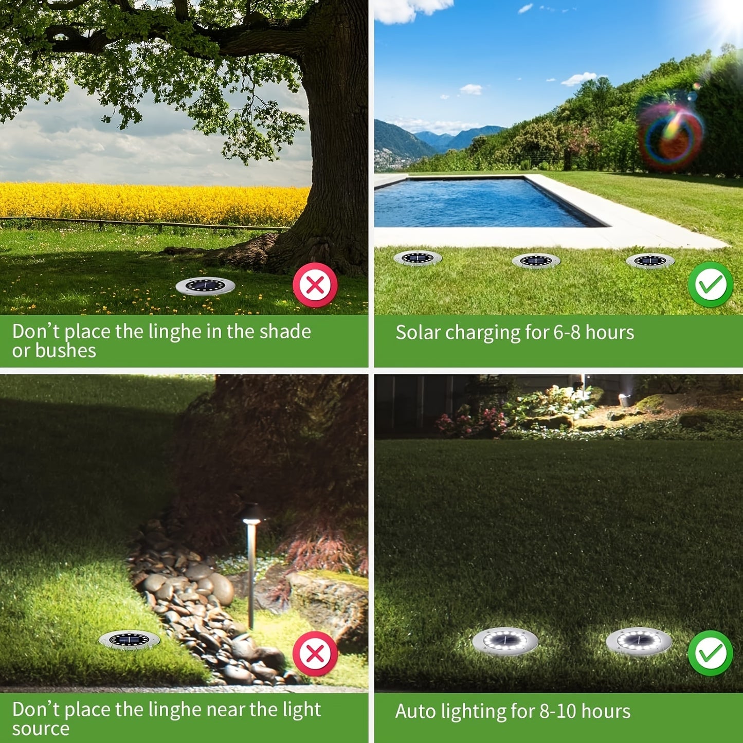 Solar Buitenlamp – Tuinlamp – Grondspot – LED Lamp – Solar Licht – Roestvrij Staal – Automatische Sensor – IP44 Waterdicht