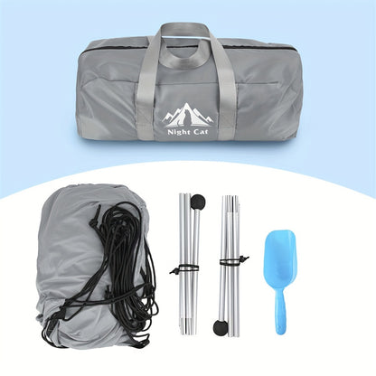 Strandtent – Beach Tent – Zonnescherm – Schaduw Tent – Waterdichte Tent – UPF 50+ UV Bescherming – Aluminium Stokken & Zandzakken – Geschikt Voor 4-8 Personen
