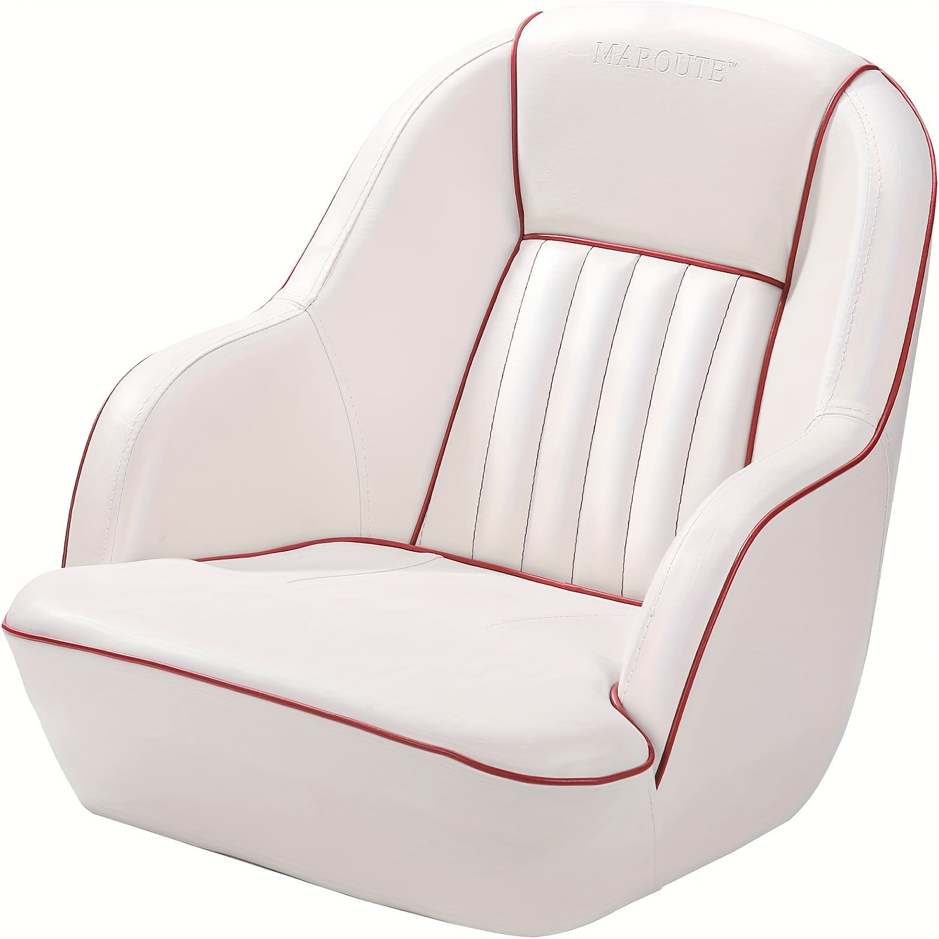Bootstoel Captain’s Chair – Boordstoel – Vissersstoel – Pontoon Stoel – Bootzitje – Marine kwaliteit – Ergonomische rugleuning & comfortabele zitting – Eenvoudige montage – Wit met blauwe accenten