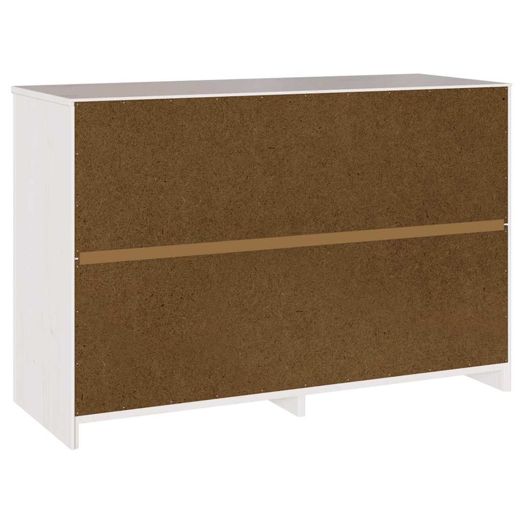 Ladenkast – Ladekast – Dressoir – Opbergkast – Kommode – 6 Ruime Lades – Hoogwaardig Natuurlijk Hout – Mat Witte Afwerking