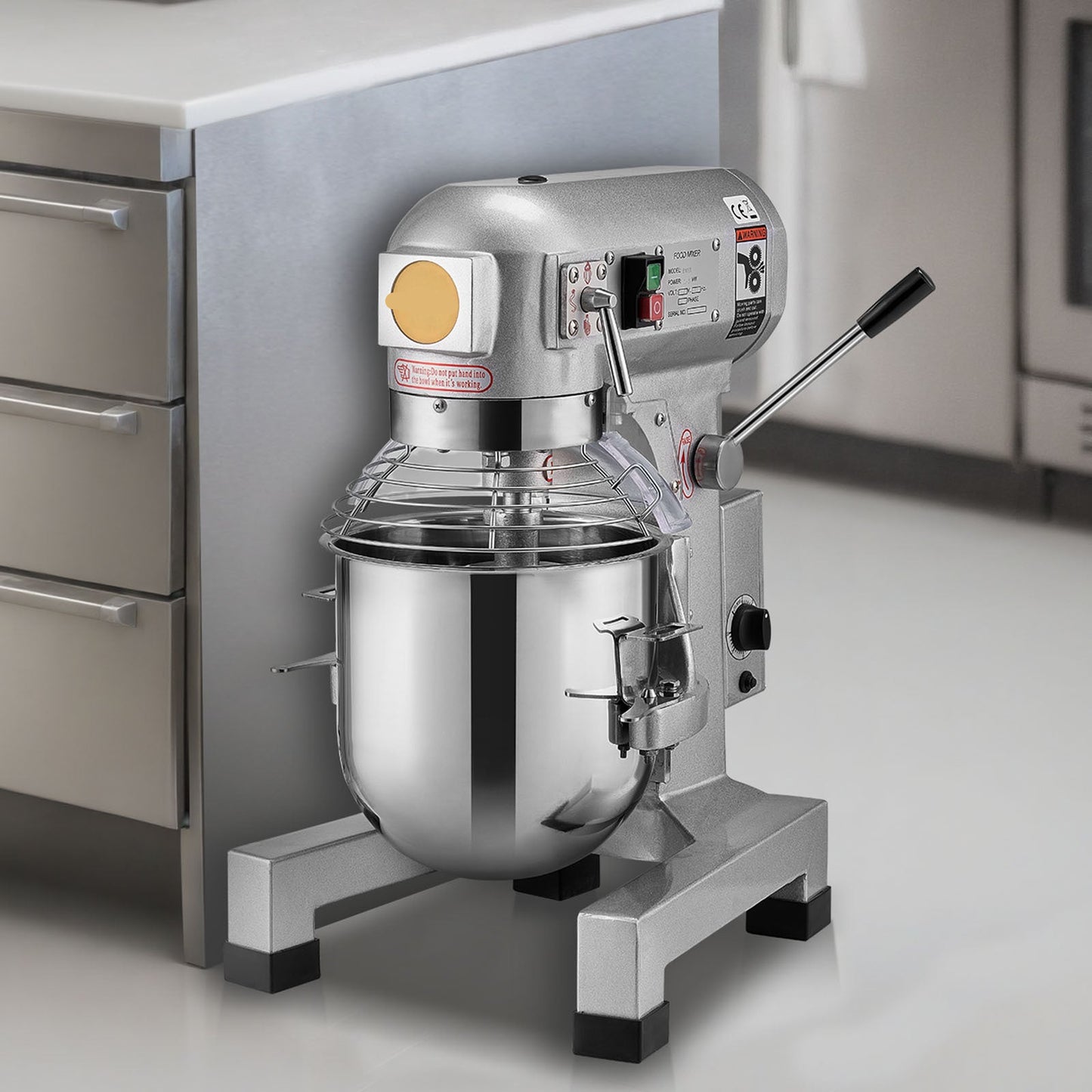 Professionele Foodmixer – Keukenmixer – Deegmixer – Keukenrobot - Mengmachine – 14 Liter Mengkom – 550W Motor – RVS Materialen