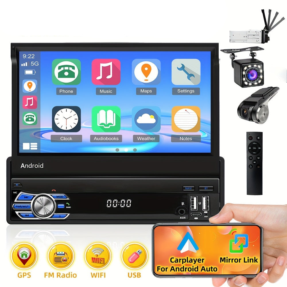 Android 15 Autoradio – Auto Stereo – Multimedia Speler – Navigatiesysteem – Touchscreen Radio – 9 Inch HD IPS Scherm – 8-Core CPU – Draadloze CarPlay & Achteruitrijcamera