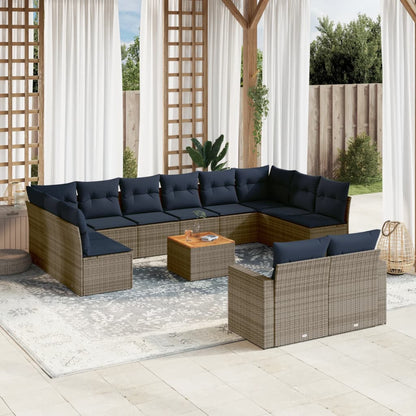 Loungeset – Tuinmeubelset – Tuinset – Loungestoelen – Tuinbank – Weerbestendig PE-Rattan – Inclusief Opbergruimte En Wasbare Kussens