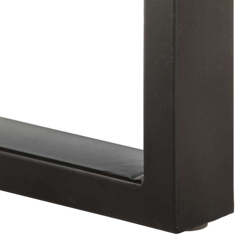 Bankje – Zitbank – Bank – Houten Bankje – Halbankje – Massief Gerecycled Hout – Stalen Onderstel – 110 Cm Breed – Duurzaam En Stevig