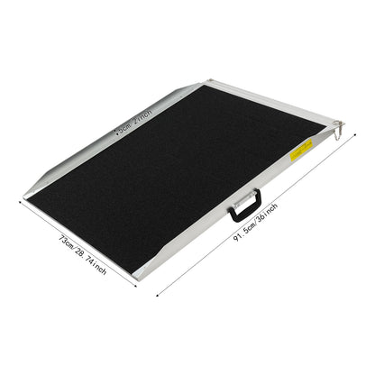 Drempelhulp – Rolstoelhelling – Toegangshelling – Oprittenbrug – Hulphelling – Aluminium – 272 kg Draagvermogen – Antislip Oppervlak