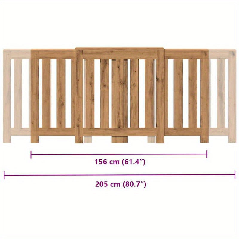 Radiatorombouw – Radiatorcover – Radiatorkast – Verwarming Ombouw – Radiatorscherm – Bruin Hout – Extra Bergruimte – Vloerstaand 205x21,5x83,5 cm