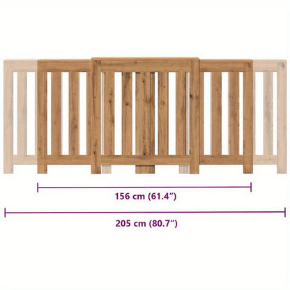 Radiatorombouw – Radiatorcover – Radiatorkast – Verwarming Ombouw – Radiatorscherm – Bruin Hout – Extra Bergruimte – Vloerstaand 205x21,5x83,5 cm