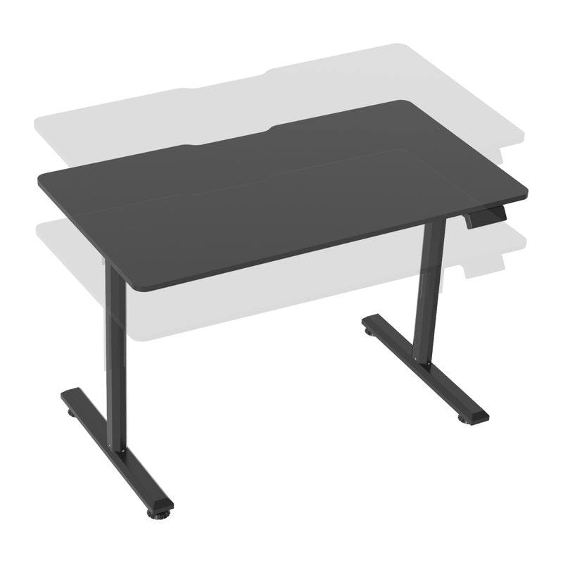 Tuinsettafel – Tuintafel – Bureau – Verstelbare Tafel – Werktafel – Hoogte Verstelbaar – Donkerhout Look – 140x60 cm