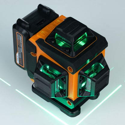 Kruislijnlaser 16 Lijnen – Laser Waterpas – Lijnlaser – Zelfnivellerend – Bouwlaser – Groene Lasers – Automatische Zelfnivellering – USB-C Oplaadbare Batterijen